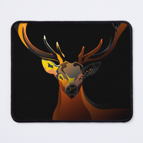 Item preview, Geometric Stag Portrait - Solar Molten Gold Variant designed and sold by DB-Vector-Art.