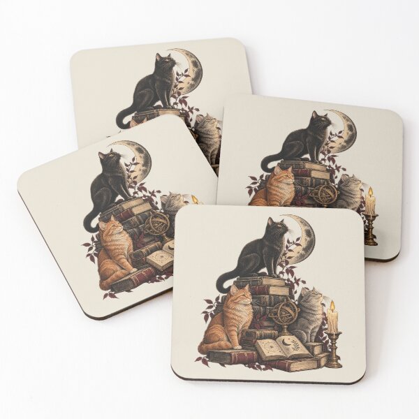Item preview, Dark Academia Cats Celestial Library Engraving Art designed and sold by AmiGraph.