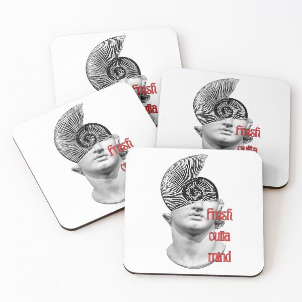 Item preview, Fresh Outta Mind Shell Head Greek Statue Surreal Art designed and sold by The Lady Goblin's Goods.