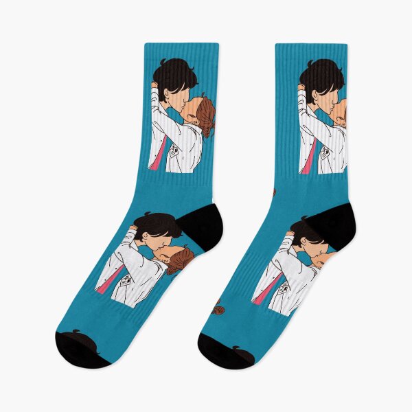 Item preview, "The Love Hypothesis" Olive and Adam (Blue Background) designed and sold by jamierachelz.