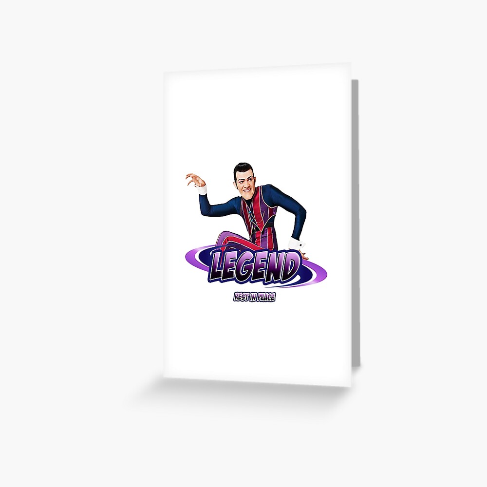 Robbie Rotten Legend R I P Greeting Card By Hypetype Redbubble - robbie rotten roblox