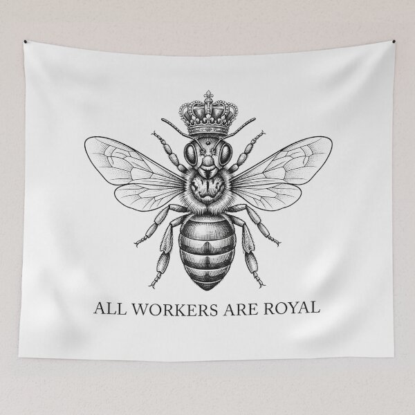 Item preview, All Workers Are Royal Crowned Bee Anti Capitalist designed and sold by Owcomm.