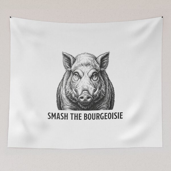 Item preview, Smash The Bourgeoisie Wild Boar Portrait designed and sold by Owcomm.
