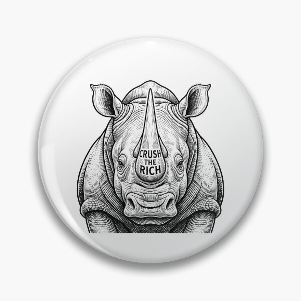 Item preview, Crush The Rich Rhinoceros Anti Capitalist    designed and sold by Owcomm.