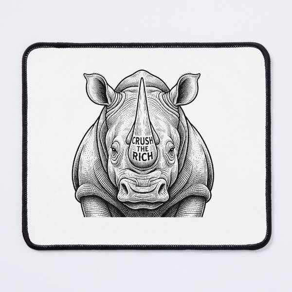 Item preview, Crush The Rich Rhinoceros Anti Capitalist    designed and sold by Owcomm.