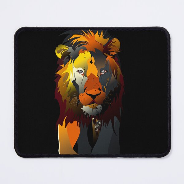 Item preview, Geometric Lion Portrait - Solar Molten Gold Variant designed and sold by DB-Vector-Art.
