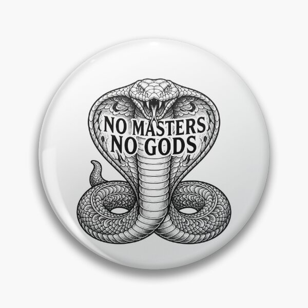 Item preview, No Masters No Gods Cobra Snake Socialist Anti Capitalist    designed and sold by Owcomm.