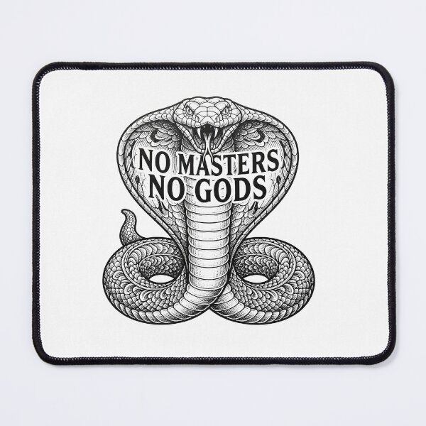 Item preview, No Masters No Gods Cobra Snake Socialist Anti Capitalist    designed and sold by Owcomm.