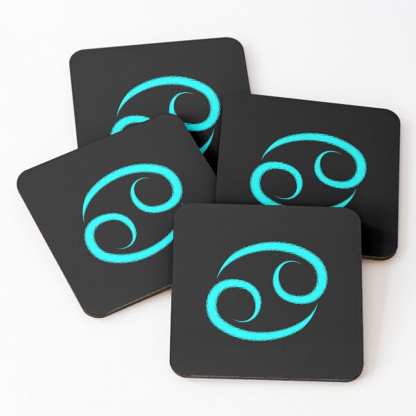 Item preview, Cyan Cancer Crab Zodiac Symbol Design designed and sold by pattern-archive.