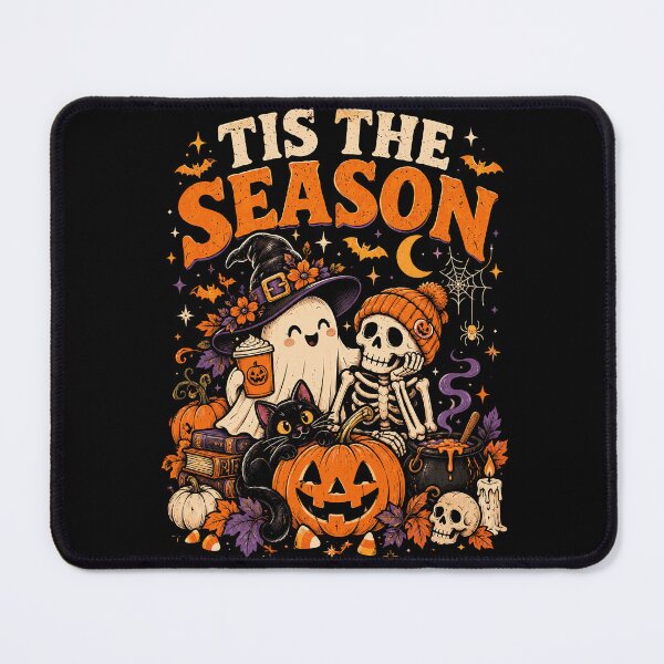 Item preview, Tis The Season Cute Halloween Ghost and Skeleton designed and sold by justinhmorton.