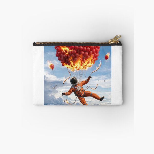 Item preview, Falling Astronaut: Burning Red Balloons Above the Clouds designed and sold by Rain-Road.