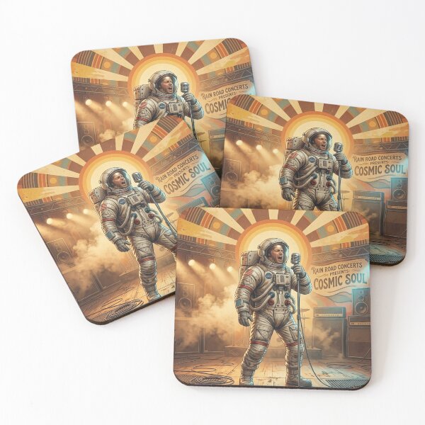 Item preview, Retro 70s Astronaut Concert - Surreal Space Singer Wall Art designed and sold by Rain-Road.
