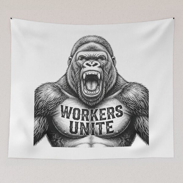 Item preview, Workers Unite Gorilla Socialist Anticapitalist Movement designed and sold by Owcomm.
