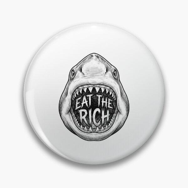 Item preview, Eat The Rich Shark Vintage Illustration    designed and sold by Owcomm.