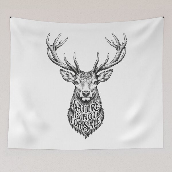 Item preview, Nature Is Not For Sale Stag Deer Head designed and sold by Owcomm.