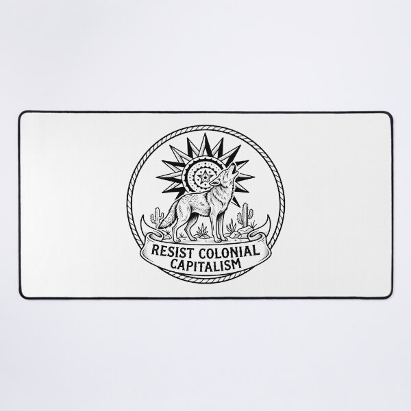 Item preview, Resist Colonial Capitalism Howling Wolf Emblem designed and sold by Owcomm.