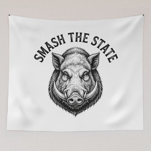 Item preview, Smash The State Wild Boar Graphic designed and sold by Owcomm.