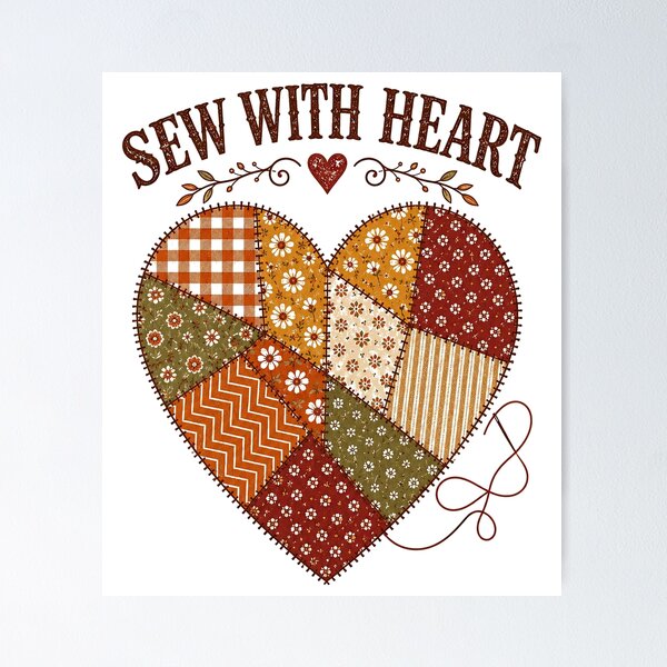 Item preview, Sew With Heart Patchwork Quilting Lover designed and sold by justinhmorton.