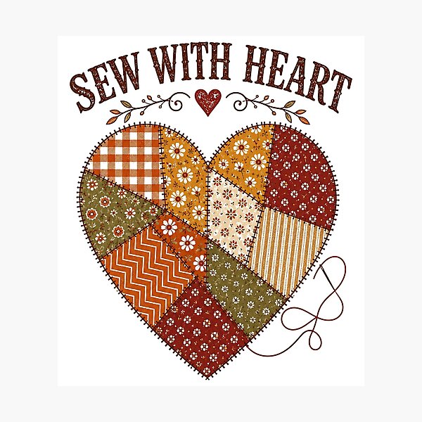 Item preview, Sew With Heart Patchwork Quilting Lover designed and sold by justinhmorton.