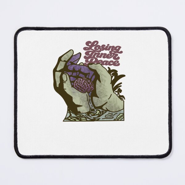 Item preview, Losing Inner Peace Funny Mental Health Stress Anxiety Brain designed and sold by SubtleStaticArt.