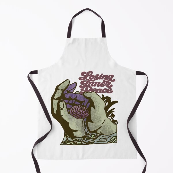 Item preview, Losing Inner Peace Funny Mental Health Stress Anxiety Brain designed and sold by SubtleStaticArt.
