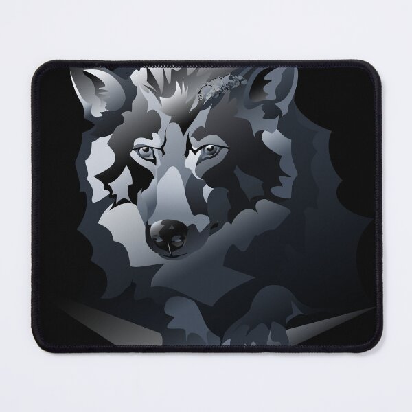 Item preview, Geometric Wolf Portrait - Liquid Chrome Variant designed and sold by DB-Vector-Art.