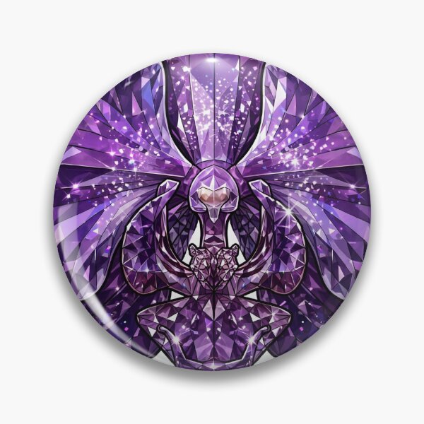 Item preview, Purple Orchid Crystal Sticker - Amethyst Diamond Flower designed and sold by FineLineBotanical .