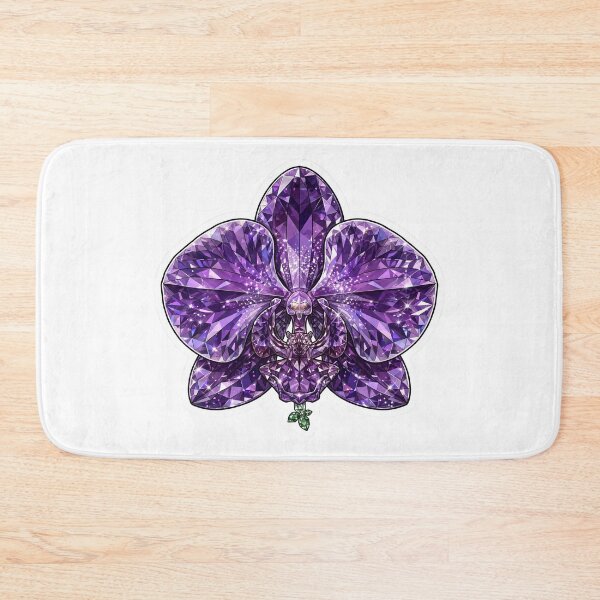 Item preview, Purple Orchid Crystal Sticker - Amethyst Diamond Flower designed and sold by Crystal Critters .