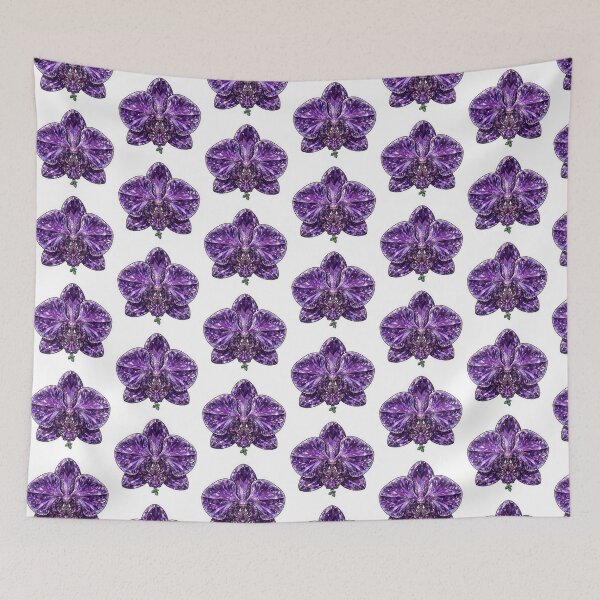 Item preview, Purple Orchid Crystal Sticker - Amethyst Diamond Flower designed and sold by Crystal Critters .