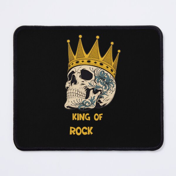 Item preview, king of rock skull gold crown retro tattoo typography designed and sold by stileepensieri.