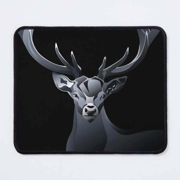 Item preview, Geometric Stag Portrait - Liquid Chrome Variant designed and sold by DB-Vector-Art.