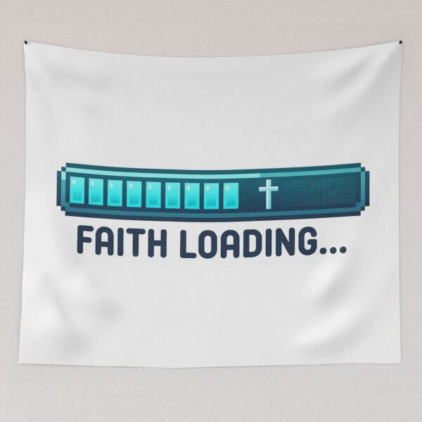 Item preview, Faith Loading Funny Christian Design Loading Bar designed and sold by MantoSagrado.