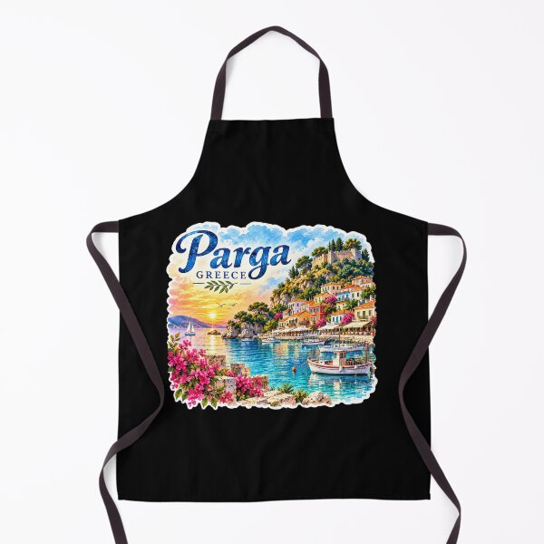 Item preview, Parga Greece Mediterranean Watercolor Travel designed and sold by GusiaTreasures.