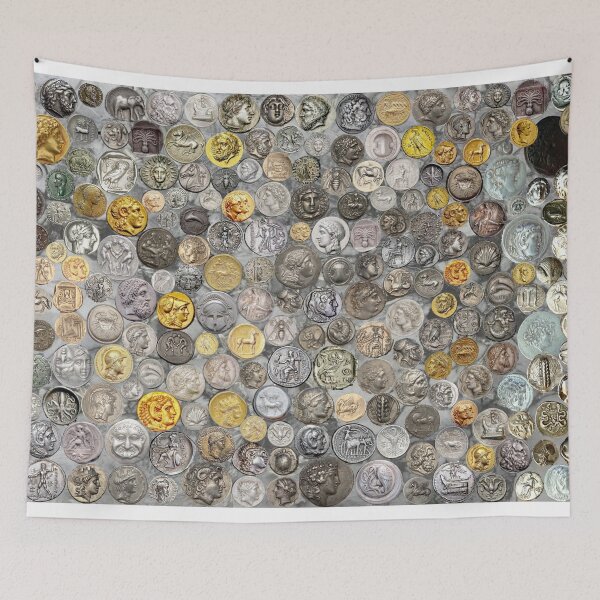 Item preview, Ancient Greek and Roman Coins Collage designed and sold by Kashmere1646.
