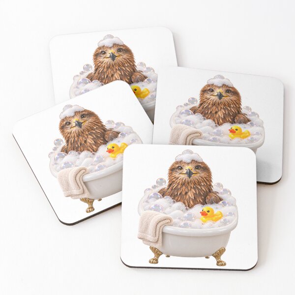 Item preview, Black Kite Bathtub Duck Day designed and sold by Sillytoe.