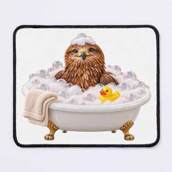 Item preview, Black Kite Bathtub Duck Day designed and sold by Sillytoe.