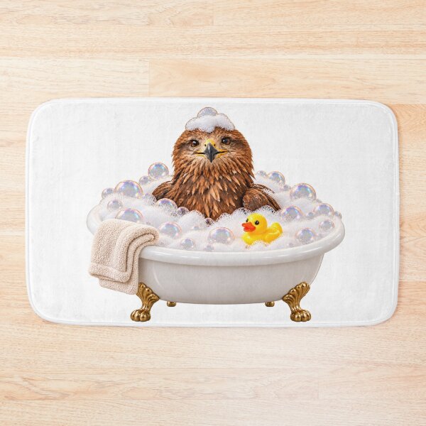 Item preview, Black Kite Bathtub Duck Day designed and sold by Sillytoe.