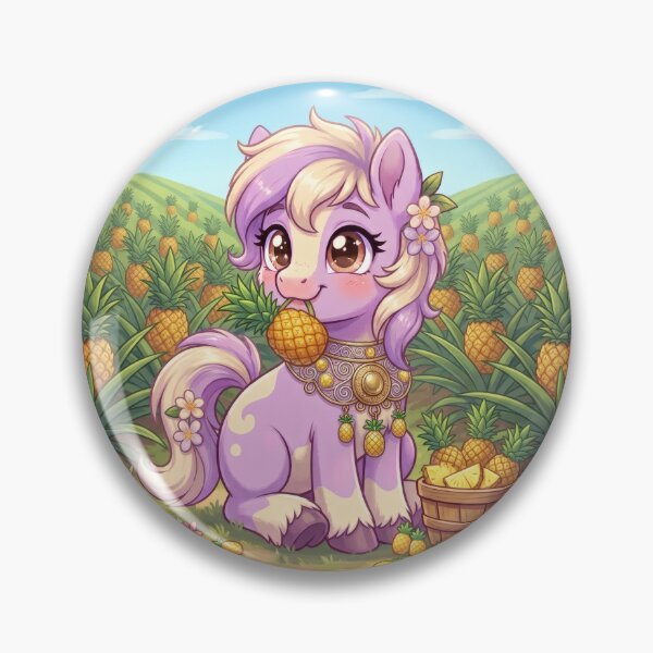 Item preview, Fantasy pony art eating pineapple designed and sold by Azurart2.