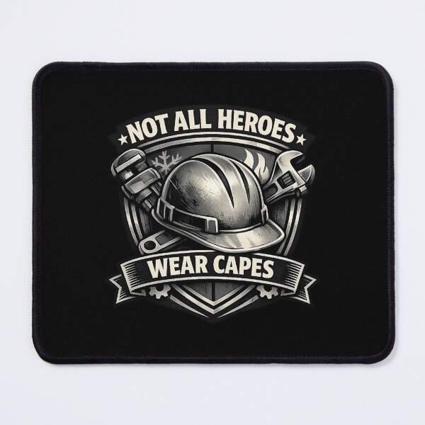 Item preview, HVAC Emblem - Not All Heroes Wear Capes designed and sold by FrozenHeat97.
