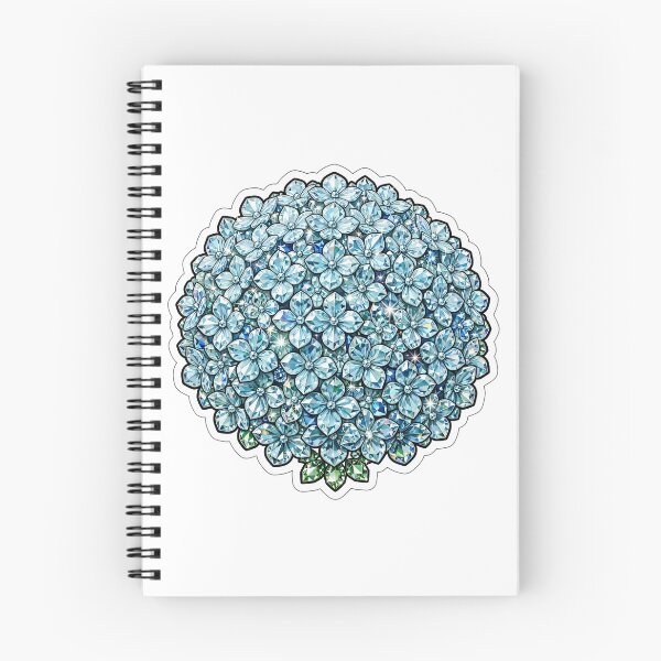 Item preview, Light Blue Hydrangea Crystal Sticker - Aquamarine Diamond Cluster designed and sold by FineLineBotanical .