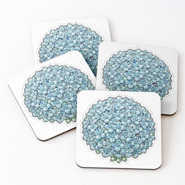 Item preview, Light Blue Hydrangea Crystal Sticker - Aquamarine Diamond Cluster designed and sold by Crystal Critters .