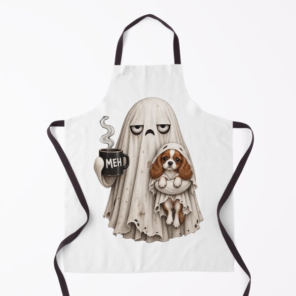 Item preview, Grumpy Cavalier King Charles Spaniel Ghost Halloween Mug designed and sold by luu phong.