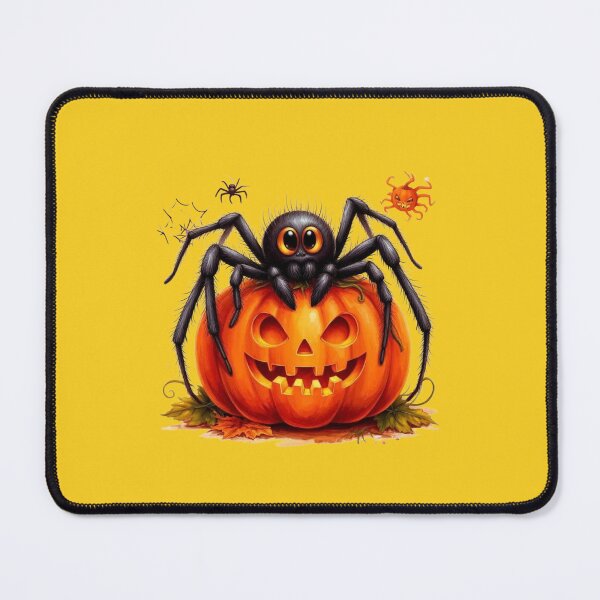 Item preview, Cute Halloween Spider on Jack O Lantern Pumpkin Spooky Autumn Design designed and sold by anemiche.