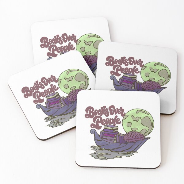 Item preview, Books Over People Reader Bookworm Introvert Reading Lover designed and sold by SubtleStaticArt.