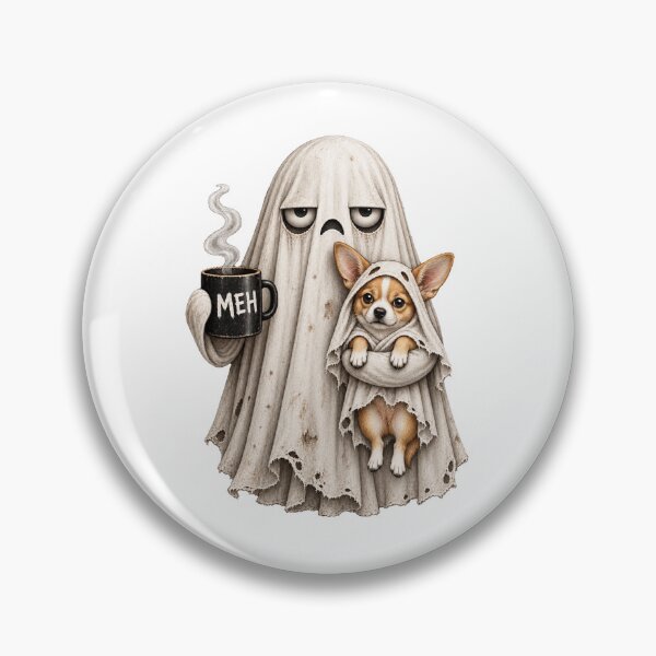 Item preview, Grumpy Corgi Ghost Halloween Mug designed and sold by luu phong.
