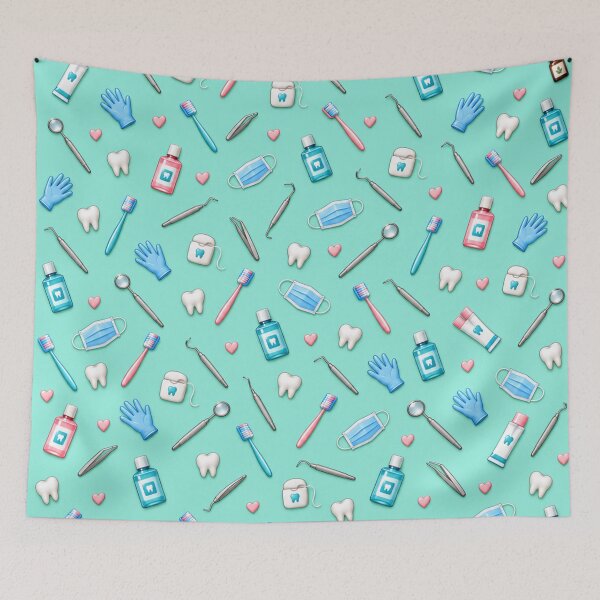 Item preview, Dental Hygienist Essentials – Cute Mint Dental Pattern designed and sold by HO•Designs.