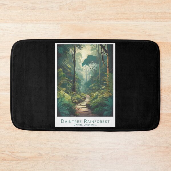 Item preview, Vintage Minimal Retro Travel Poster - Daintree Rainforest Cairns Australia designed and sold by BaleOfelia.