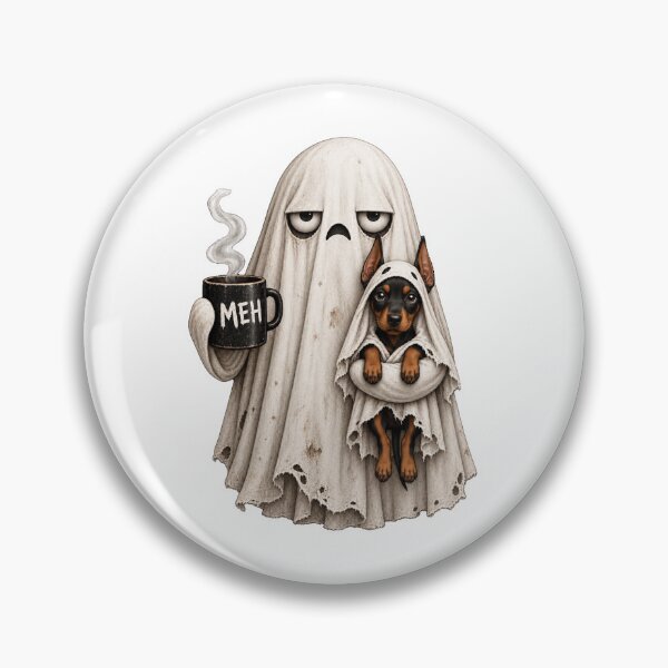 Item preview, Grumpy Doberman Ghost Halloween Mug designed and sold by luu phong.