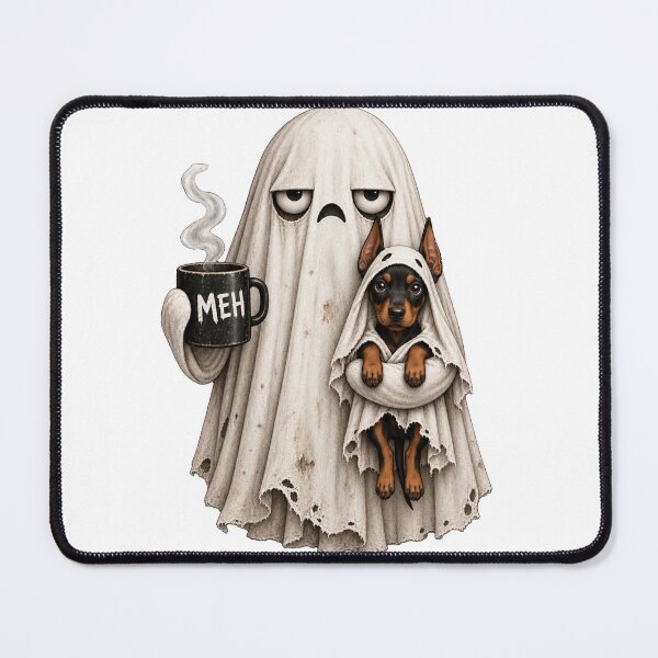 Item preview, Grumpy Doberman Ghost Halloween Mug designed and sold by luu phong.