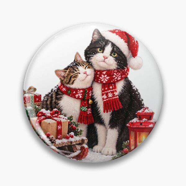 Item preview, Christmas cats pinecone scarves sled gift designed and sold by HappySmile123.